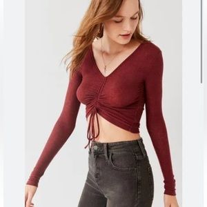 Urban Outfitters Out From Under Ruched Long Sleeve Top
